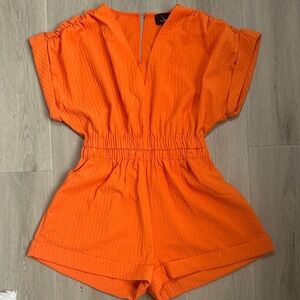 NWT Orange Short  Romper size small